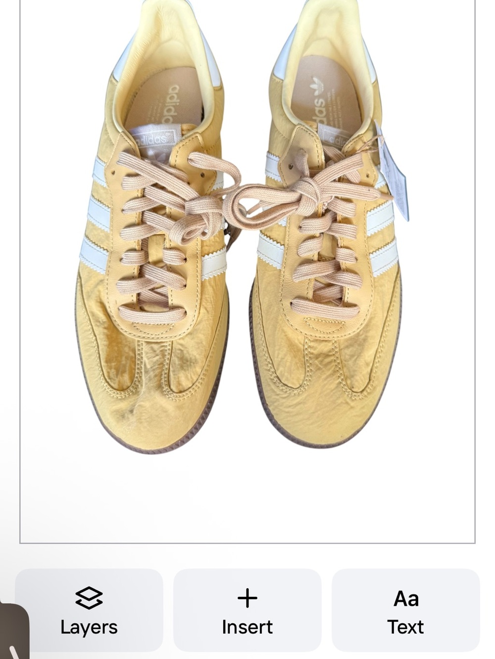 Adidas Samba OG Yellow Cream Sneakers Women’s 9 | Gum Sole Classic NWT - Picture 4 of 14